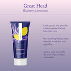 Blue oral gel tube with instructions and side panel text