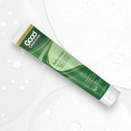 Vaginal gel tube, green stripe packaging with white cap.