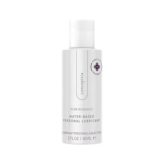 Conceptria water-based personal lubricant bottle with white pump cap and label