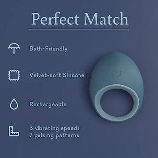 Teal oval silicone massage device with circular opening and smooth body