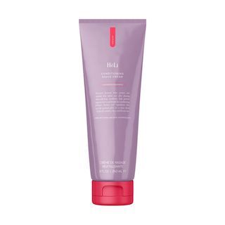 Conditioning shave cream tube, HēLi Lavender & Chamomile, purple with red cap