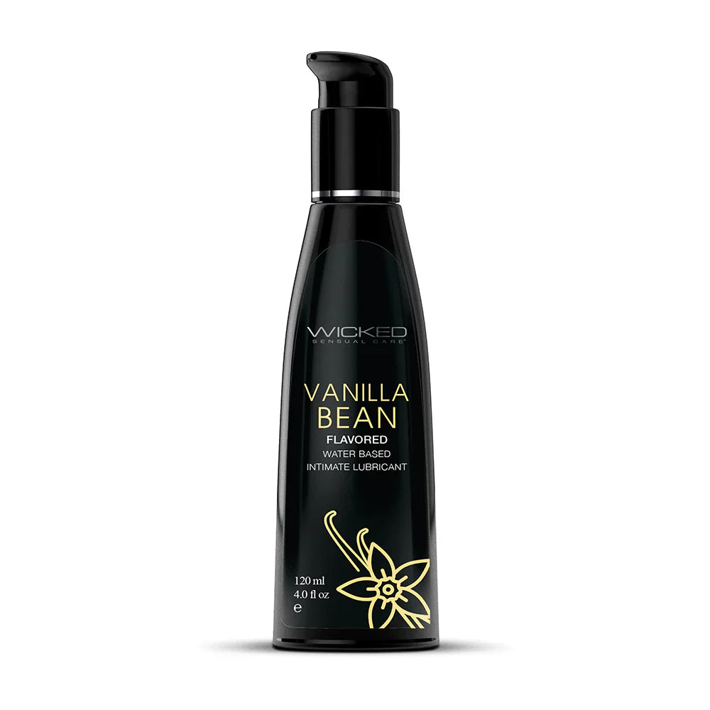 Simply Aqua water-based intimate lubricant bottle, Vanilla Bean flavor