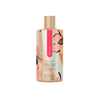Skinny Dip shower gel & bubble bath bottle with beige cap and peach nude illustration