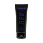 Black tingling sexual cream tube with blue REv logo and flip-top cap