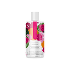 Skinny Dip shower gel & bubble bath bottle with berry pink and green leaf print
