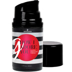 G-Spot enhancement gel bottle, black cap, striped label, 50 ml