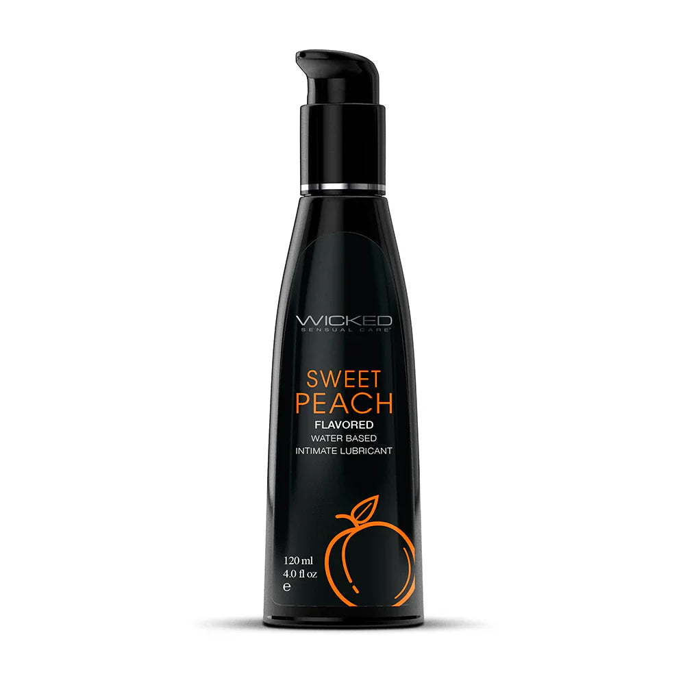 Simply Aqua water-based intimate lubricant bottle, Sweet Peach flavor