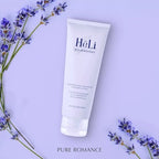 Massage lotion tube by HeLi with lavender & chamomile, front label visible