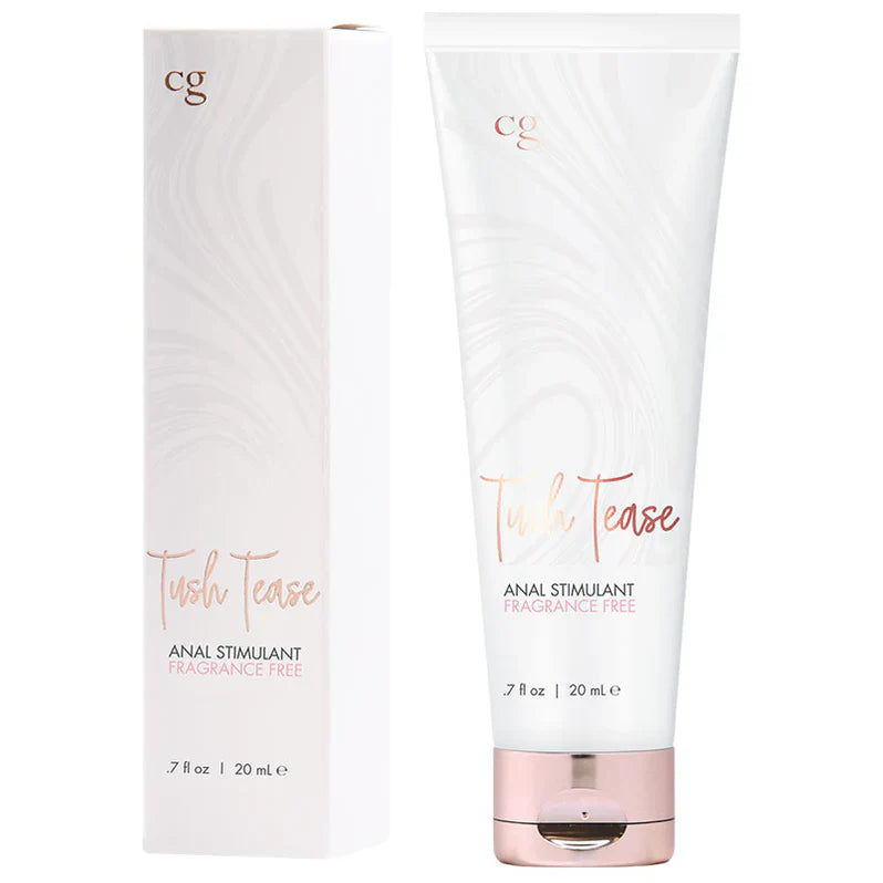 Two white squeeze tubes of anal stimulant gel, fragrance-free, 7 fl oz (20 mL)