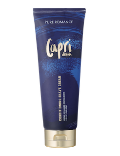 Conditioning shave cream tube, Capri Dream, blue with gold cap