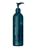 Arlo & Co body lotion bottle with dark teal pump and swirl logo