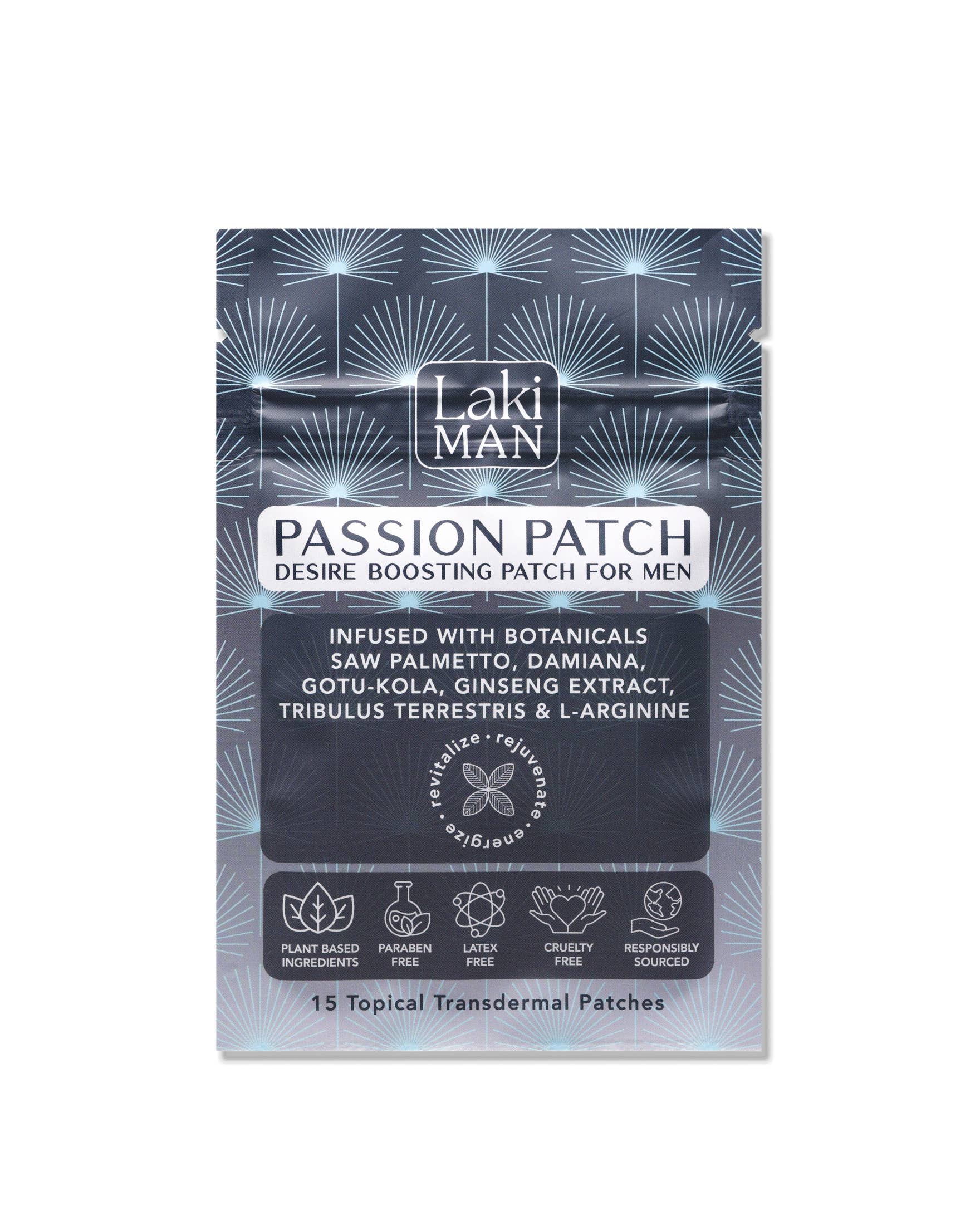 Laki Man Passion Patch packaging on a white background