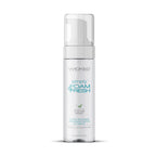 Foam cleanser bottle with pump, white; Simply Foam & Fresh label visible