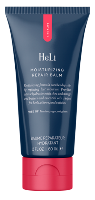 HeLi Moisturizing Repair Balm tube, blue with pink cap band, 60 ml