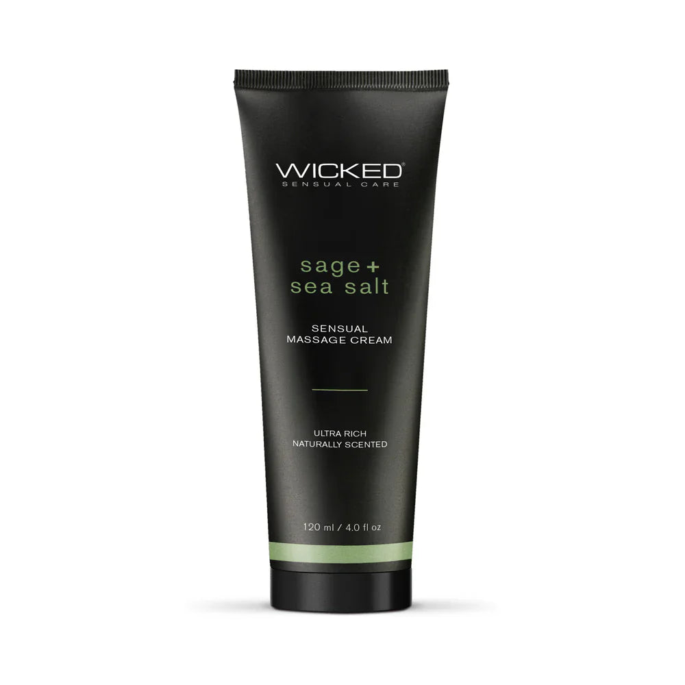 Wicked massage cream tube, sage + sea salt scent, 4.0 fl oz