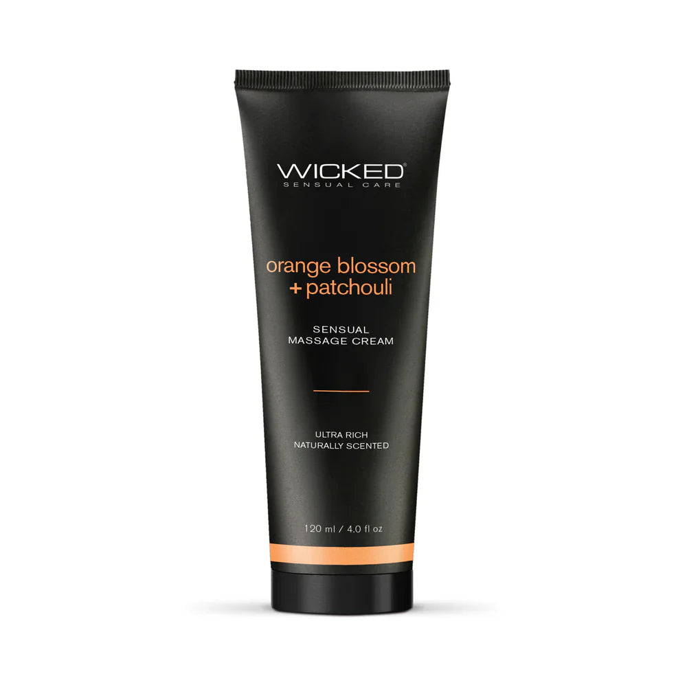 Wicked massage cream tube, orange blossom + patchouli scent, 4.0 fl oz