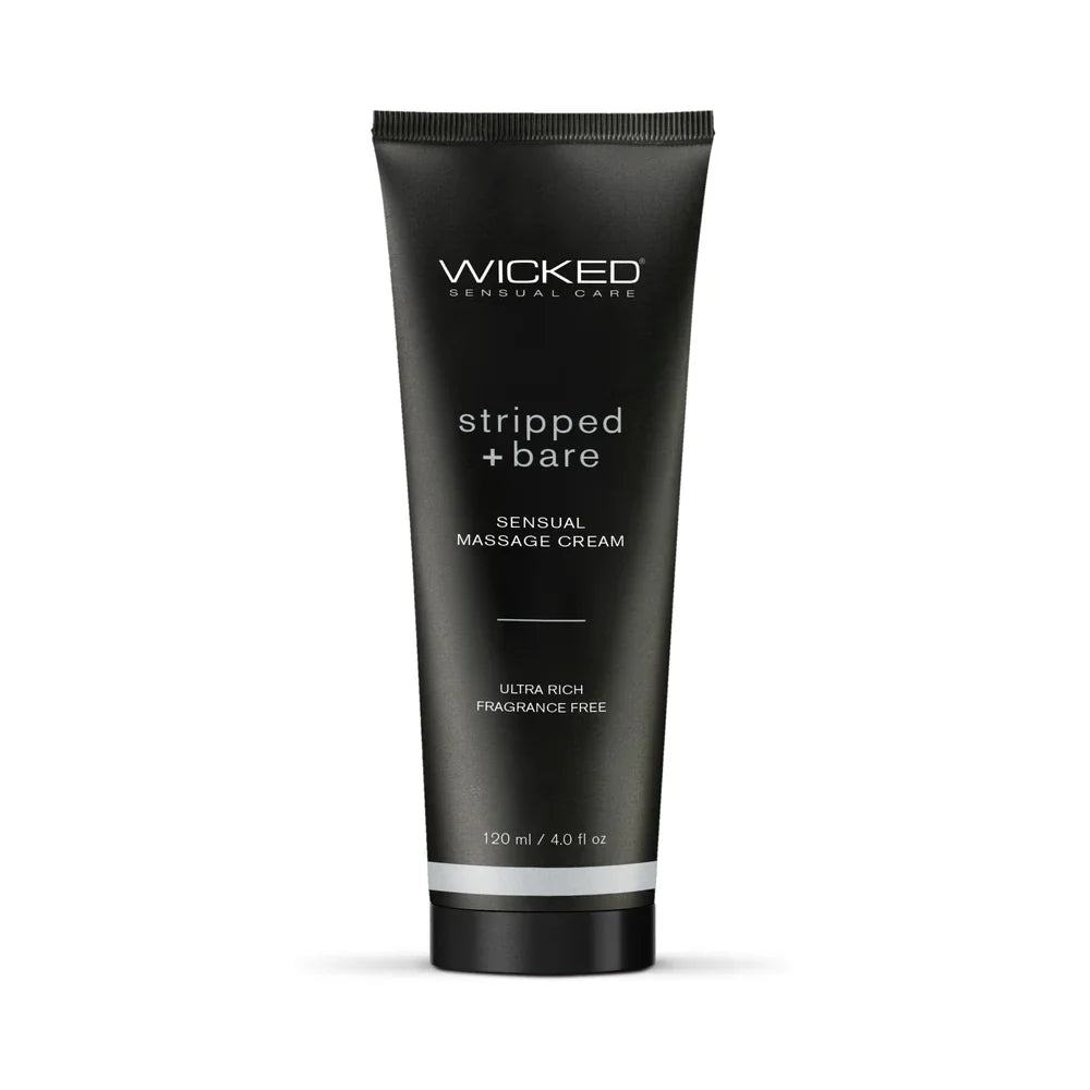 Wicked massage cream tube, stripped + bare scent, 4.0 fl oz