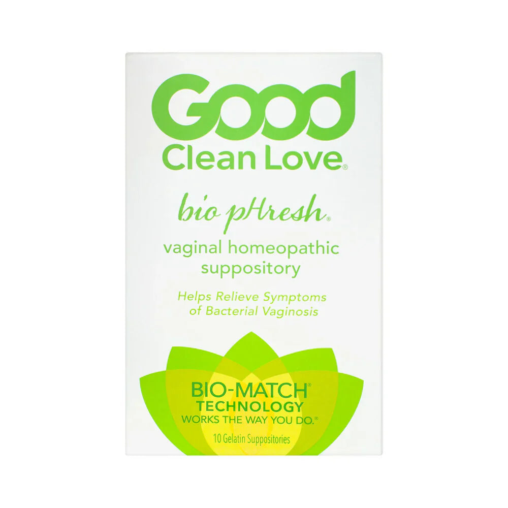 Good Clean Love bio pHresh vaginal suppository box with BIO-MATCH Technology