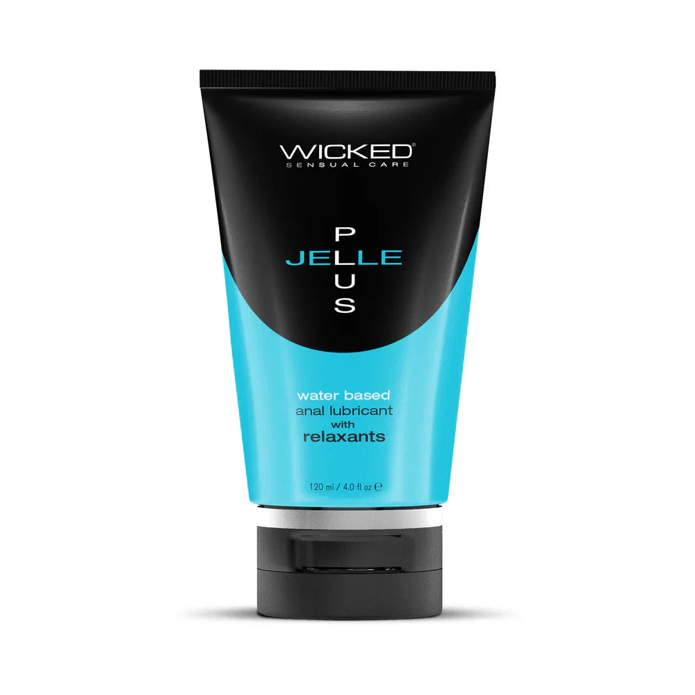 WICKED Jelle Plus water-based gel tube, blue body with black cap
