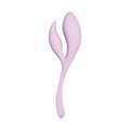 Double-ended silicone massager in light purple, with two rounded flexible tips