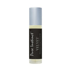 Velvet pheromone roll-on bottle with silver cap and black label