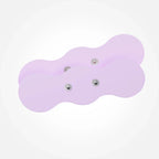 Purple TENS replacement pads with three round metal electrodes