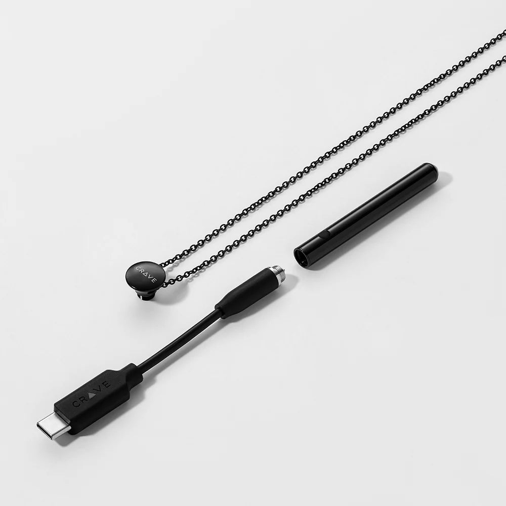 Black bar pendant necklace with chain and small end detail