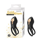 Gold Glam Cock Ring Black