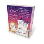 Love Language couples card game box with instructions and example language cards