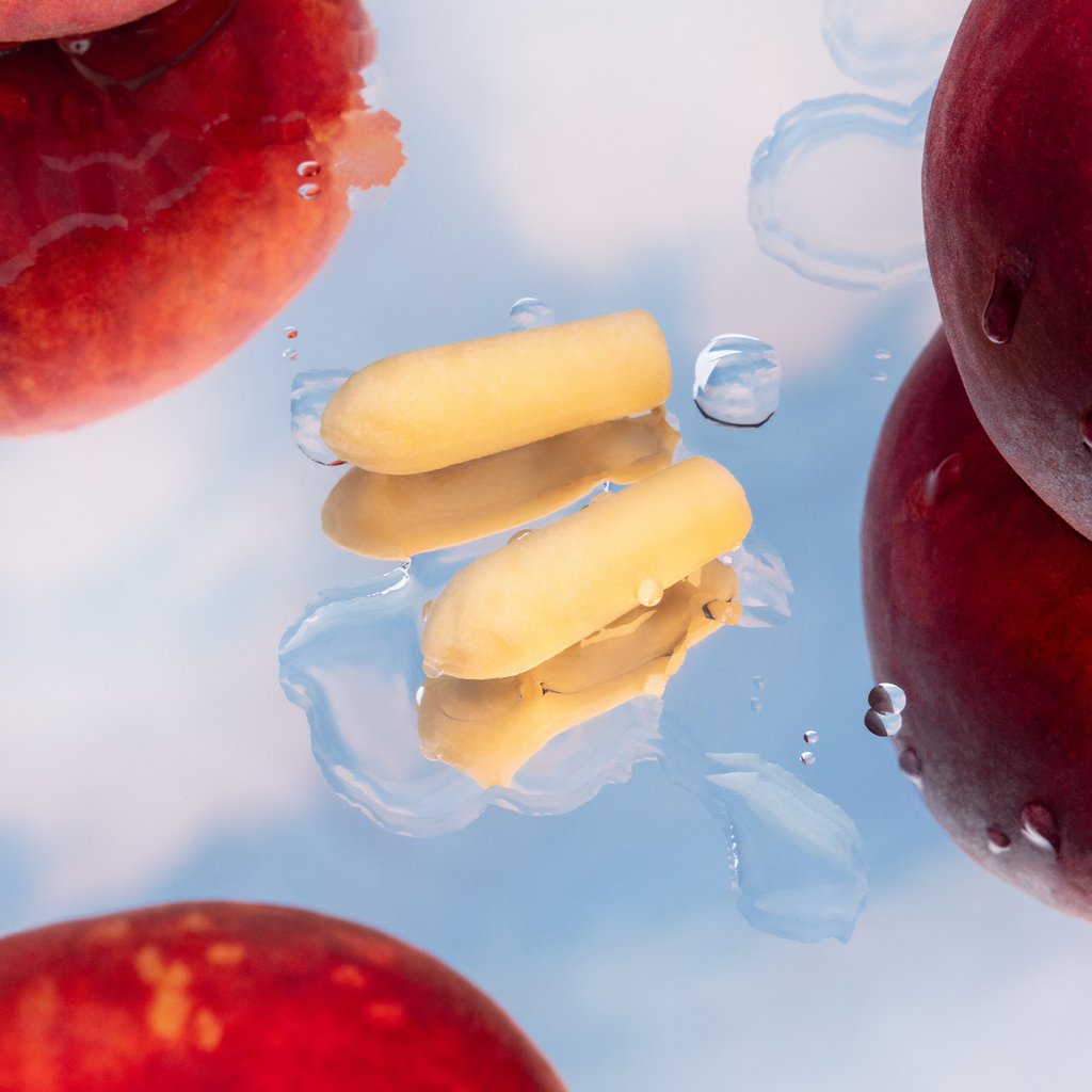 Yellow suppository pieces with clear gel swirls