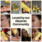 Collage of people using and holding yellow cleanser tubes
