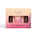 Foria Intimacy The Quickie Kit gift box with clear window and small bottles