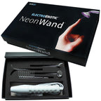 Electrosex Neon Wand kit retail box with instruction booklet and wand inside