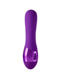 Purple wand-style massager with curved tip