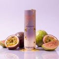 Lavender-purple solid fragrance stick tube with gold drip accents and a twist cap