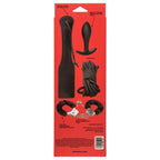 CalExotics Pleasure Kits bondage collection box back with product diagram and accessories