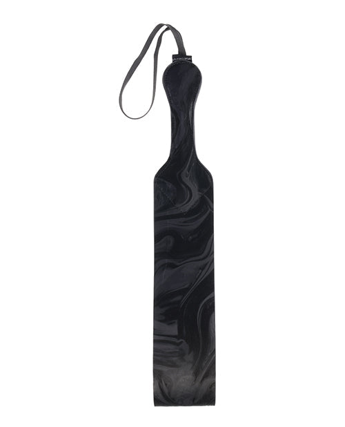 Velvet loop paddle in dark marbled finish, vertical view