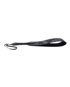 Velvet loop paddle in dark marbled finish, horizontal side view with strap loop