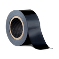 Self-adhesive tape roll with dark gray strip, wound on a visible inner core