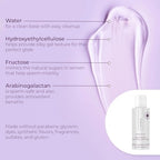Conceptria water-based personal lubricant bottle with ingredient text callouts