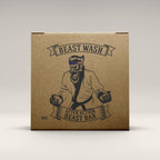 Beast Wash cardboard box with bearded fighter illustration and After Action Beast Bar banner