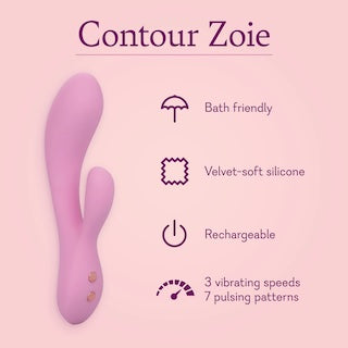 Purple silicone massager with visible speed pattern icons and charging symbol