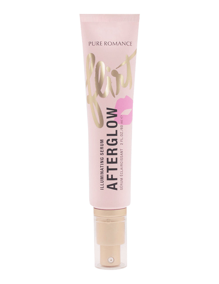 Afterglow illuminating serum, pink squeeze tube with pump cap