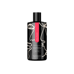 Skinny Dip shower gel & bubble bath bottle with black cap and dark floral line art
