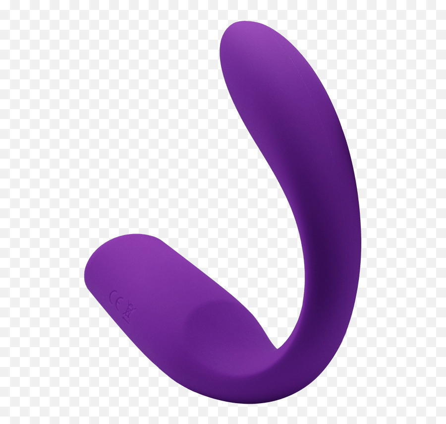 G-Luv curved purple massager with U-shaped ergonomic grip