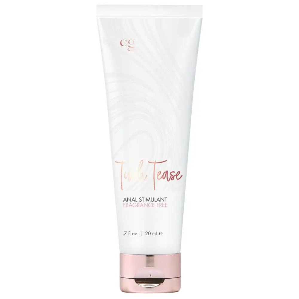 Anal stimulant gel in white squeeze tube, fragrance-free, 7 fl oz (20 mL)