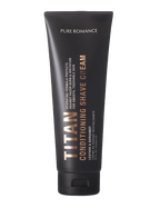 Conditioning shave cream tube, That Tan, dark gray with black cap