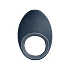 Dark blue oval silicone massage device with circular opening