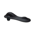Black silicone foot massager with remote control module and side buttons