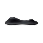 Black silicone foot massager, low-profile side profile